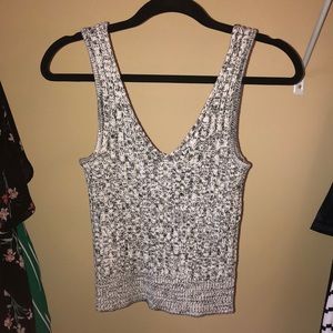 Ribbed Knit Cropped Tank